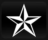 Nautical Star White Sticker Decal