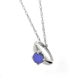 10K WG September Birthstone Small Ring Charm-Sapphire