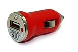 Red Rapid USB Car Charger with IC Chip technology to prevent over charger + ....