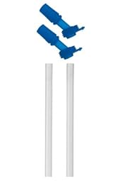 CamelBak Kids Bottle Accessory 2 Bite Valves/2 Straws (Blue)