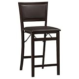 Linon Triena Pad Back 24" High Folding Counter Bar Stool