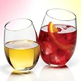 8pc Crystal Stemless Wine Glass Set