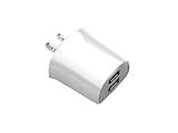 KHOMO 10W 2A (2 amps) Dual USB Power Adapter Wall Charger for Apple iPad & iPhone, Blackberry, Samsung Tablets, etc
