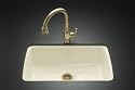 KOHLER K-5864-5U-0 Cape Dory Undercounter Kitchen Sink, White