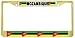Mozambique Mozambican Flag Gold Tone Metal License Plate Frame Holder