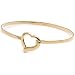 18kt Gold Over Sterling Silver HOOKED ON U Heart Bangle Bracelet