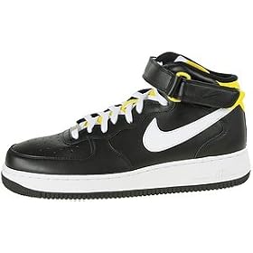 Nike Men's NIKE AIR FORCE 1 MID '07 BASKETBALL SHOES 10 (BLACK/WHITE)