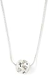 Sterling Silver Ball Pendant w/ Hearts and Crosses by Bob Siemon, 16