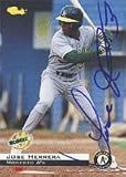 Jose Herrera, Modesto Athletics - Athletics Affiliate Autographed Card