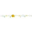 Sterling Silver Multi Gemstone Bead Bracelet 7"