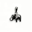 Silver Cubic Zirconia Elephant Pendants, Size: 20mm