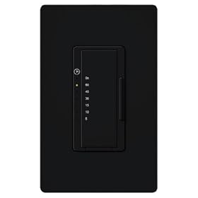 Lutron MA-T51MN-BL, Multi Location 600 Watt Incand Magnetic Low-Volt Light Dimmer, Black