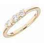 14k Yellow Gold 3-stone Channel Set Round Diamond Engagement Ring (0.38 Cttw, Si-1 Clarity, G Color)