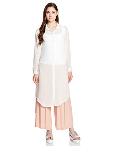 (フレイ アイディー)FRAY I.D ジョーゼットスリットロングシャツ