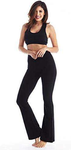 Women's Yoga Pants Cotton Foldover Flared Stretchy
