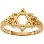 14K White Gold Star Of David Ring