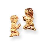 14k Rose Gold Praying Kids Earrings