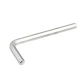 uxcell　キーレンチ　スパナ　六角　内部　L形　シルバートーン　メタル　1個