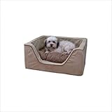 Luxury Square Pet Bed with Poly Pillow Size: Small (14.5 x 18.5), Fabric: Bebop Apple/Butter, Cushion: Memory Foam