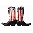 Star Spangled Boots Die-Cut Photographic Magnet
