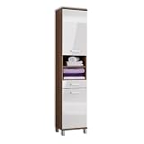 Posseik 5448 91 Hochschrank Maxim Walnuss Nachbildung wei&szlig;