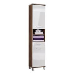 Posseik 5448 91 Hochschrank Maxim Walnuss Nachbildung wei�