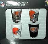 Cleveland Browns Collector Shot Glass 4 Piece Set