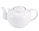 HIC Brands that Cook 71/372-6W White Porcelain Teapot w/ Infuser - 32 ounce