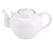 HIC 71/372-6W White Porcelain Teapot w/ Infuser - 32 ounce