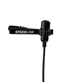 Speedlink Spes Ansteckmikrofon (mit abnehmbaren Klipp, rauschunterdrückend, 3,5 mm Klinke) schwarz