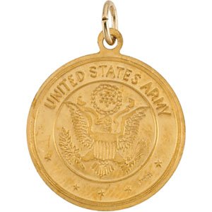 Sterling Silver St. Christopher/Us Army Medal