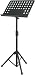 Tour Grade Perforated Desk Orchestra Stand, Black