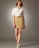 AK Anne Klein Petite Short-Sleeve Shirt with Chest Pockets & Belted Pencil Skirt
