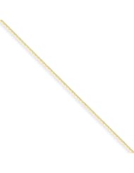 .60mm, 10 Karat Yellow Gold, Diamond-Cut Cable Chain - 14 inch