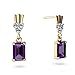 14K Yellow Gold Emerald-cut Genuine Amethyst title=