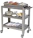 BroilKing WBC-3SLP Family Size Triple Buffet Cart with Clear Lids