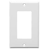 ANYPORT DECOR COVERPLATE SGL WHT