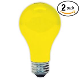 GE Lamps 97762 100-Watt A19 Bug Lite, 2 Pack by General Electric