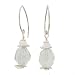 Light Green Faceted Amethyst Gemstone Dangle Earrings with Sterling Silver Discs on a Contemporary Sterling Earwire, #7481