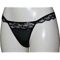 Victorias Secret Very Sexy Lace Thong; available in black or taupe.