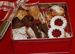 Assorted Holiday Cookie Gift Tin by EdibleGiftsPlus.com