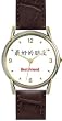 Best Friend - Chinese Symbol - WATCHBUDDY&reg; DELUXE TWO TONE WATCH - Brown Strap - Small Size (Children's: Boy's & Girl's Size)