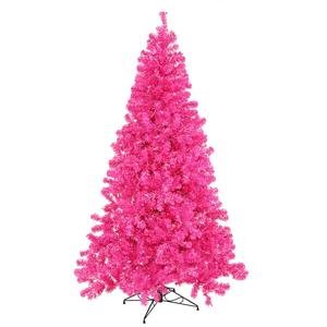 6' x 44" Hot Pink Christmas Tree w/ 350 Pink Mini Lights 913T