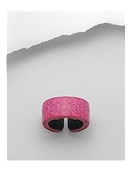 Pink Snake Leather Ring