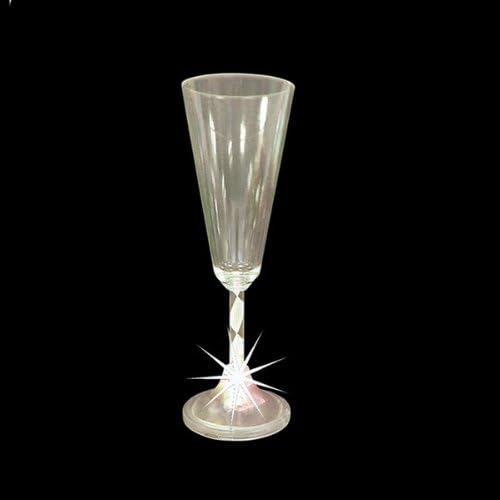 8" Light Up Champagne Flute Glass