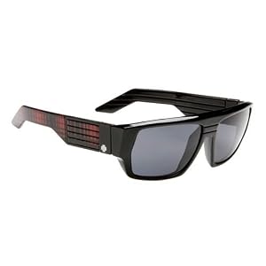 Spy Optic Blok Sunglasses - One size fits most/Black w/Red Plaid/Grey