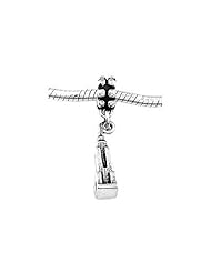 Sterling Silver New York Empire State Building Dangle Bead Charm
