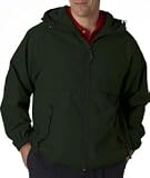 31x0c8Wz8oL. SL160  High Quality Adult Microfiber Hooded Zip Front Jacket   Forest Green, Small