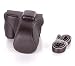 Bluecell Dark Brown Color NX210/NX200 PU leather classic DC digital camera protection Case/Bag/Cover for Samsung NX210/NX200 Camera