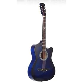 Barcelona 38-Inch Beginners Cutaway Acoustic Guitar - Blue